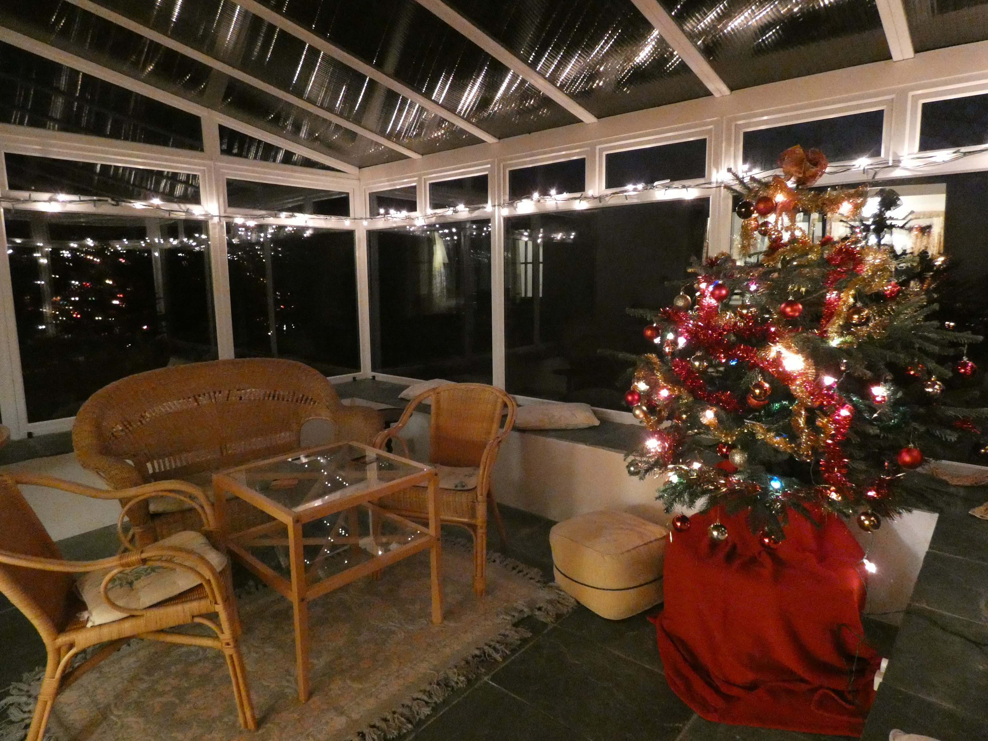 Christmas in the conservatory